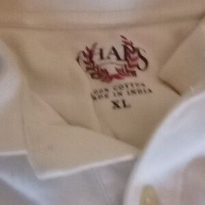 Mens white chaps xl polo shirt